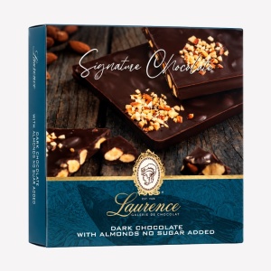 Ciocolata neagra cu migdale fara zahar adaugat Signature, Laurence 85gr
