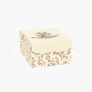 Cutie cadou de Paste cu manere textile, Spring Flowers Cordini Segreto, Scotton - Img 2