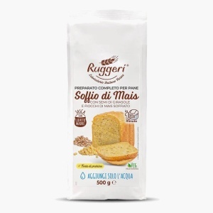 Mix complet pentru pâine crocantă cu porumb și semințe, Ruggeri 500g