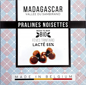 Praline de ciocolata Lactee 55% CARRES - Madagascar, Millesime 75g - Img 1