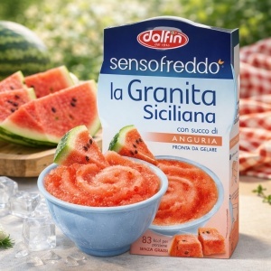 Suc granita Sensofreddo siciliana de pepene verde,fara gluten, Dolfin 2x100ml - Img 2