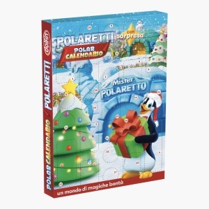 Calendar Advent cu dulciuri pentru copii Polaretti, fara gluten, Dolfin 200g