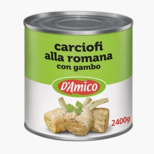 Carciofi alla Romana, anghinare cu pulpa, D'Amico 2400g - Img 1