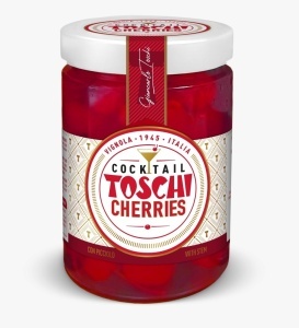 Cirese rosii cu codita Cocktail Toschi 410g