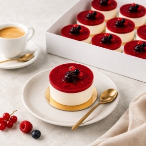 Desert congelat monoportii Cheesecake cu Fructe de Pădure, Fără Gluten, Effepi – 9 x 100 g - Img 2
