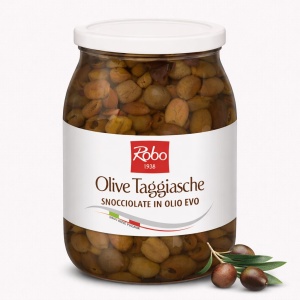 Masline Taggiasche fara samburi in ulei de masline extravirgin Robo 900g