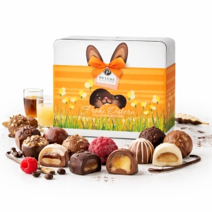 Praline de ciocolata cutie metalica Orange Bunny Peters 175g - Img 3