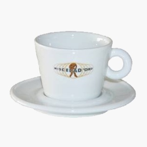 Set cana medie cu farfuriuta pentru cappuccino, Miscela D'Oro - Img 1