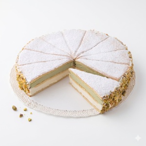 Tort cu crema de fistic si ricotta, fara gluten, Effepi 1300g