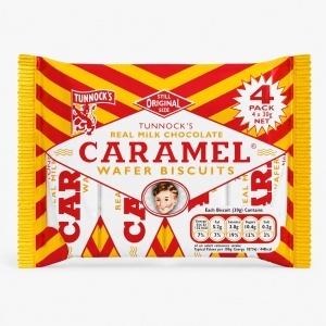 Baton TUNNOCK'S napolitana cu caramel 4x30g