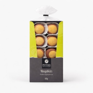 Biscuiti cu ciocolata si crema de alune Nougat Kiss Peters 100g