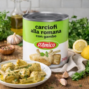 Carciofi alla Romana, anghinare cu pulpa, D'Amico 2400g - Img 2