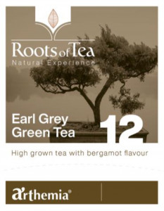 Ceai frunze Earl Grey Green piramida – Ceai verde cu aroma de bergamota, Arthemia 15x2.2g/plic - Img 1