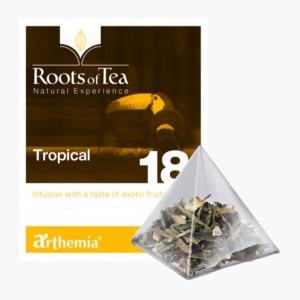 Ceai frunze Tropical piramida – macese, hibiscus, ananas si infuzie de mango, Arthemia 15x2.2g/plic - Img 1