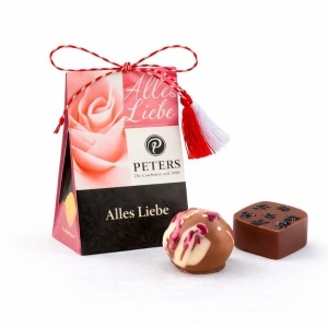 Mărțișor Dulce Cu 2 Praline Premium Blossom Peters 25g - Img 1