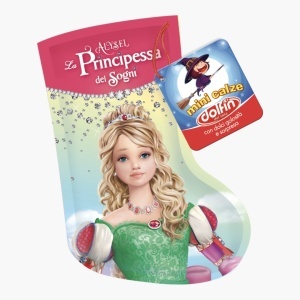 Mini Șosete de Crăciun cu dulciuri și surpriză, diverse personaje, Dolfin 50g - Img 2