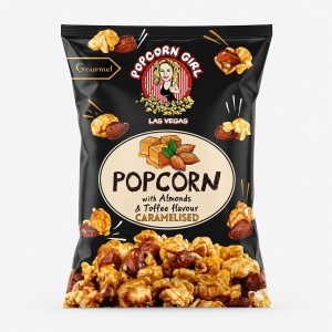 Popcorn cu caramel si migdale, Serano 90g