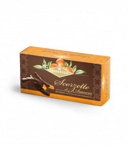 Scorzette de portocala si lamaie confiate cu ciocolata neagra, fara gluten 80g, Condorelli - Img 3