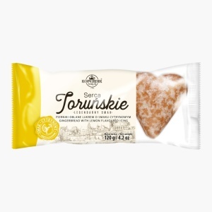 Turtă dulce în formă de inimă, glazurată cu lamaie Kopernik 120g