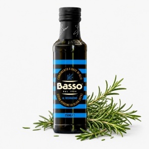 Ulei de Masline extravirgin cu rozmarin, Basso 250 ml sticla
