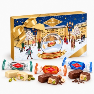 Bomboane Torroncini Gift Box Winter Ball Condorelli 300g