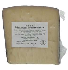 Branza din lapte de vaca, maturata in vin, aprox. 210g