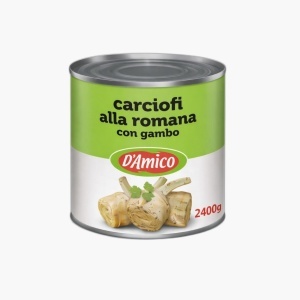 Carciofi alla Romana, anghinare cu pulpa, D'Amico 2400g