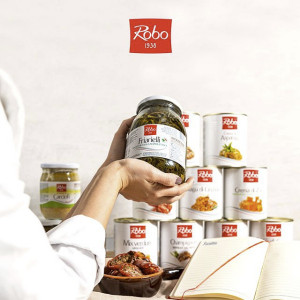 Muguri de broccoli in ulei de floarea soarelui Friarielli Robo 750g - Img 2