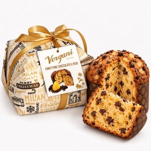 Panettone cu crema de pere si ciocolata, Vergani 750g