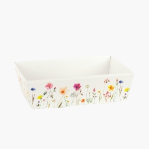 Tavita pentru cosuri cadouri Flowers, Scotton 29x21x9h cm