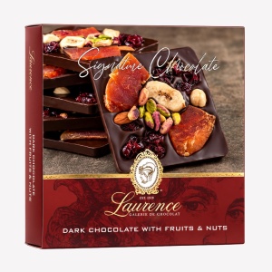 Ciocolata neagra cu fructe si nuci Signature, Laurence 85gr