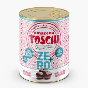 Cirese negre amarene in sirop, fara zahar, Toschi Zero 1000g