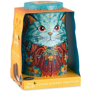 Cutie metalica cu trufe din ciocolata Monty Bojangles Spirit Blue Persian Cat Tin 135g - Img 2