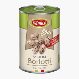 Fasole Borlotti fiarta BIO, la conserva, D'Amico 400 g - Img 1