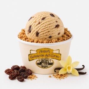 Inghetata Gran Malaga cu rom si stafide, Antica Gelateria del Corso vascheta 2.715 g