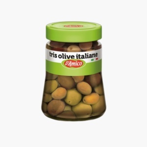 Masline trio cu samburi, D'Amico 300g
