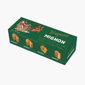 Mini Panettone Clasici, Cutie Asortata 4 buc Vergani, 380g