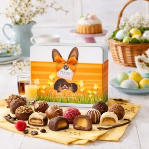 Praline de ciocolata cutie metalica Orange Bunny Peters 175g - Img 4