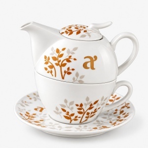 Set din portelan pentru ceai , 1 persoana, Arthemia