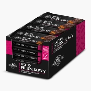 Baton de turta dulce cu ciocolata neagra si crema de fructe Kopernik 47g - Img 2