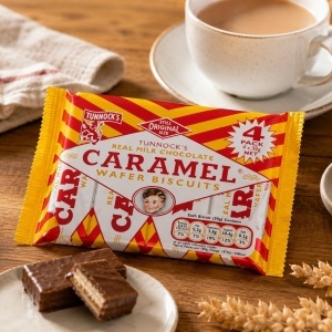 Baton TUNNOCK'S napolitana cu caramel 4x30g - Img 2