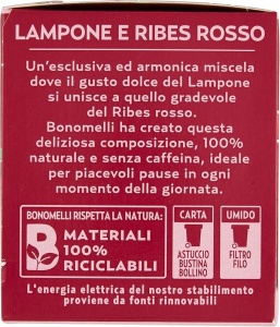Ceai din plante, zmeura si coacaze rosii, 12 plicuri, Bonomelli - Img 5