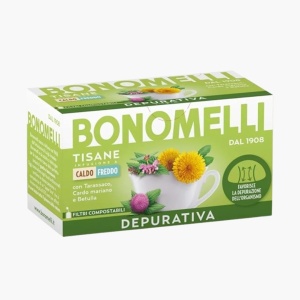 Ceai verde pentru drenarea lichidelor, 16 pliculețe, Bonomelli - Img 1