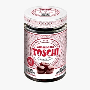 Cirese negre amarene in sirop, Toschi 230g