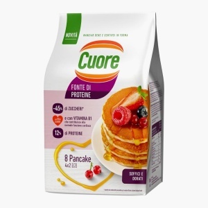 Cuore Pancake clatite proteice cu vitamina B1, pachet cu 8 buc 200g