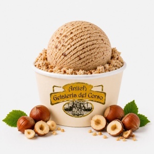 Inghetata cu alune de padure din Piemonte, Nocciola, Antica Gelateria del Corso vascheta 2.500g