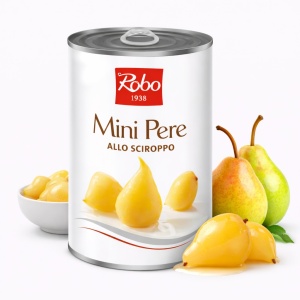 Mini pere in sirop 420g, Robo (decor)