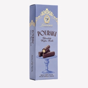 Napolitane cu crema de alune alba Pouraki, Laurence 120gr