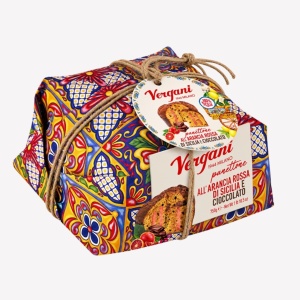 Panettone cu crema de ciocolata si portocale rosii, Vergani 750g - Img 2