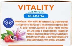 Supliment natural de baut cu guarana, șofran, vitamina B6, tiamină, Vitality Bonomelli 140 ml - Img 3